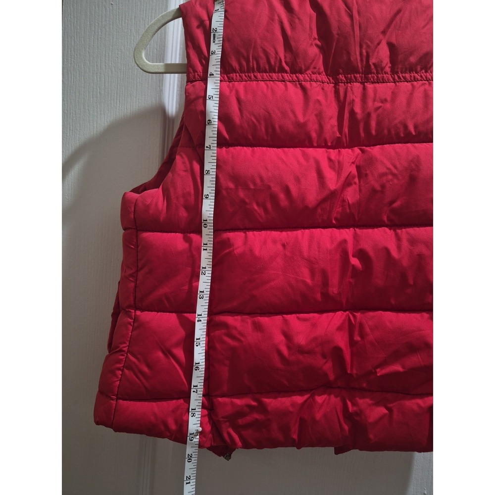 Arizona Jeans Red Puffy Vest Jacket Toggle Zip Closure Pockets Womens Small - Picture 4 of 5